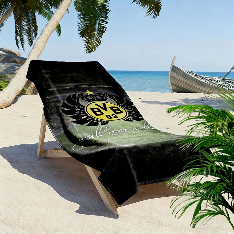 Borussia Print Beach Towel, Large Soft Quick Dry Towel for Beach Camping Swimming