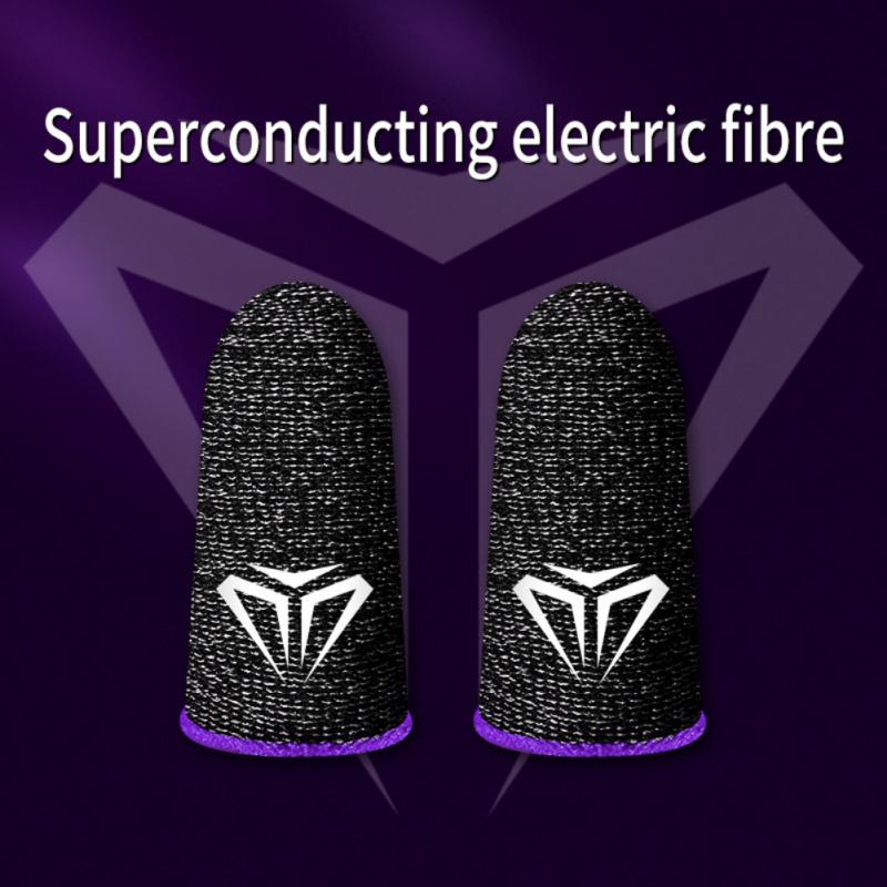 

New 1Pair Gaming Finger Sleeve Breathable Fingertips For Pubg Mobile Games фіолетовий