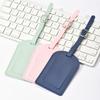 Suitcase Identifier Label Baggage Pu Leather Boarding Bag Tag Name Id Address Holder Accessorie Travel Luggage Tag For Women Men
