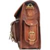 Fits Laptop Bag Men's Vintage Brown Leather Messenger Shoulder Briefcase