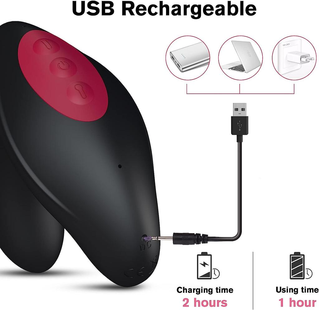 Automatic Inflation Anal Vibrator, Inflatable Butt Plug with Remote Control for Prostate Massage Sex Toys