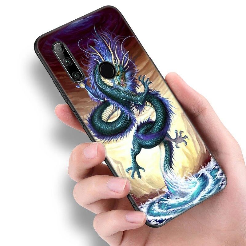 Cartoon Dragon Phone Case For Huawei Honor 7A 8A 9X 20 Pro 8 10X Lite 7S 8C 8S 8X 9A 9C 10i 20i 30i 20E 20S Soft TPU Black Cover