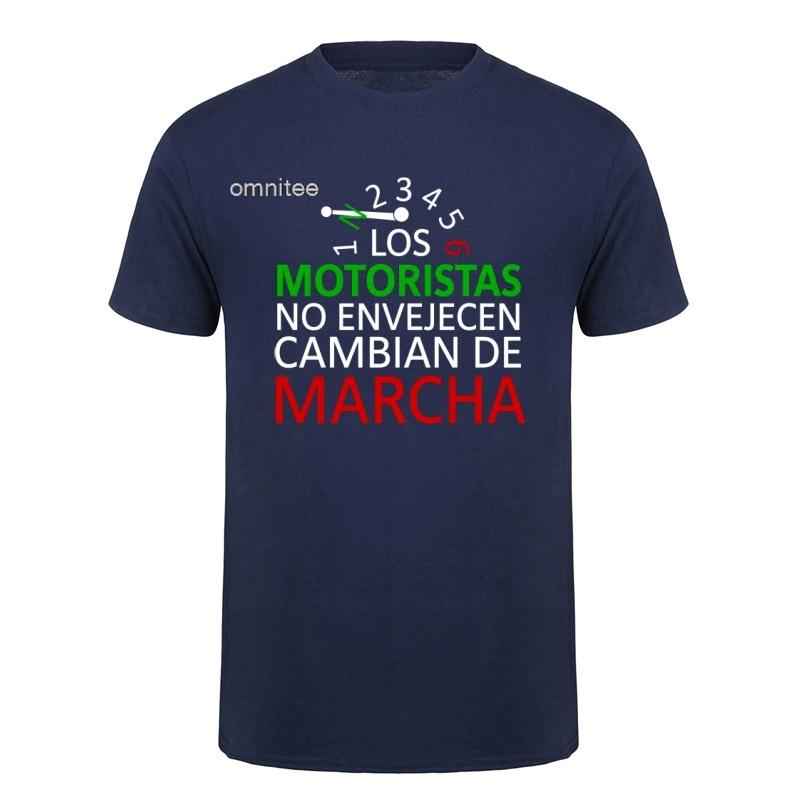 Motero Divertido Biker Los Motoristas No Envejecen Moto Unisex T Shirt Funny Tees Unisex Short Sleeve O Neck Cotton Loose Tops HJ004
