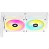 Refroidissement pc - corsair - cw-9061005-ww - icue link h100i rgb liquid cpu cooler with qx120 rgb fans - white