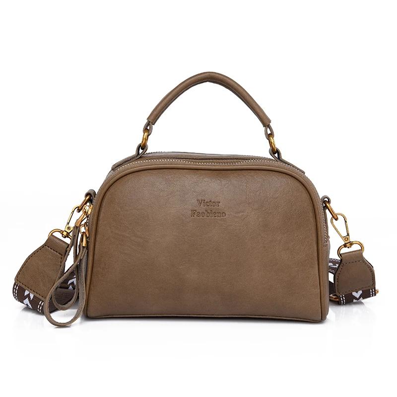 Simplicity Retro Dámská taška přes rameno Vysoce kvalitní kůže Dámská crossbody taška Luxusní značkový design Peněženka a kabelky pro ženy