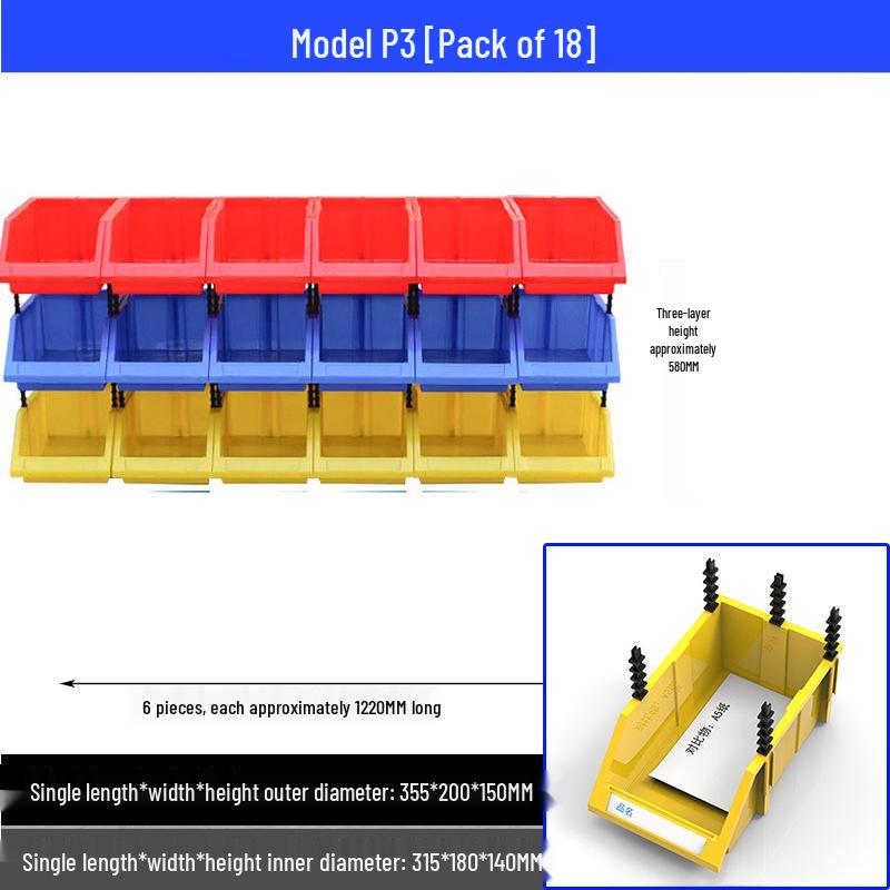 Plastic Component Storage Box with Adjustable Sections