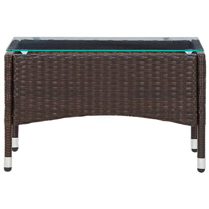 VidaXL Table basse Marron 60x40x36 cm Résine tressée