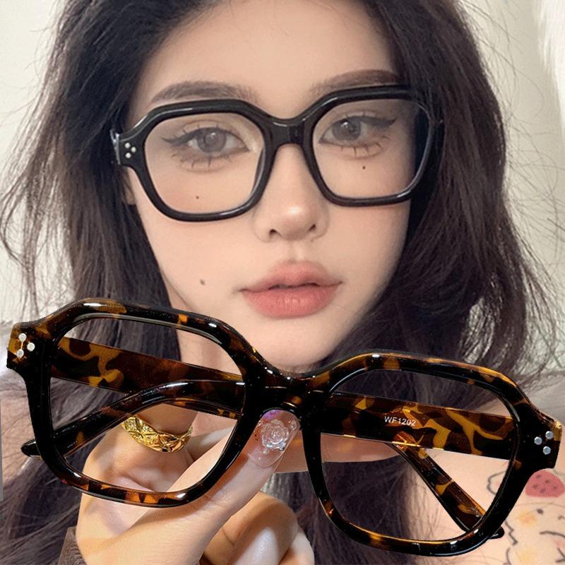 1/2pcs Retro Oversized Anti Blue Light Computer Glasses Frame Women Men Trendy Fashionable Eyeglasses Classic Spectacles Ouclos