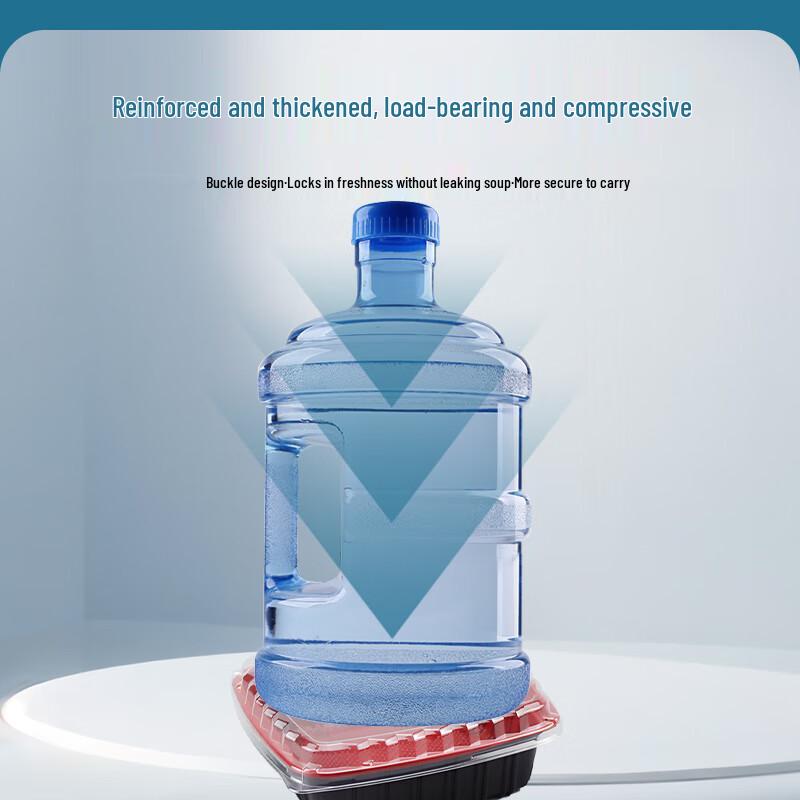 XinPaike 750ml Rectangular Disposable Lunch Box (300 Sets)