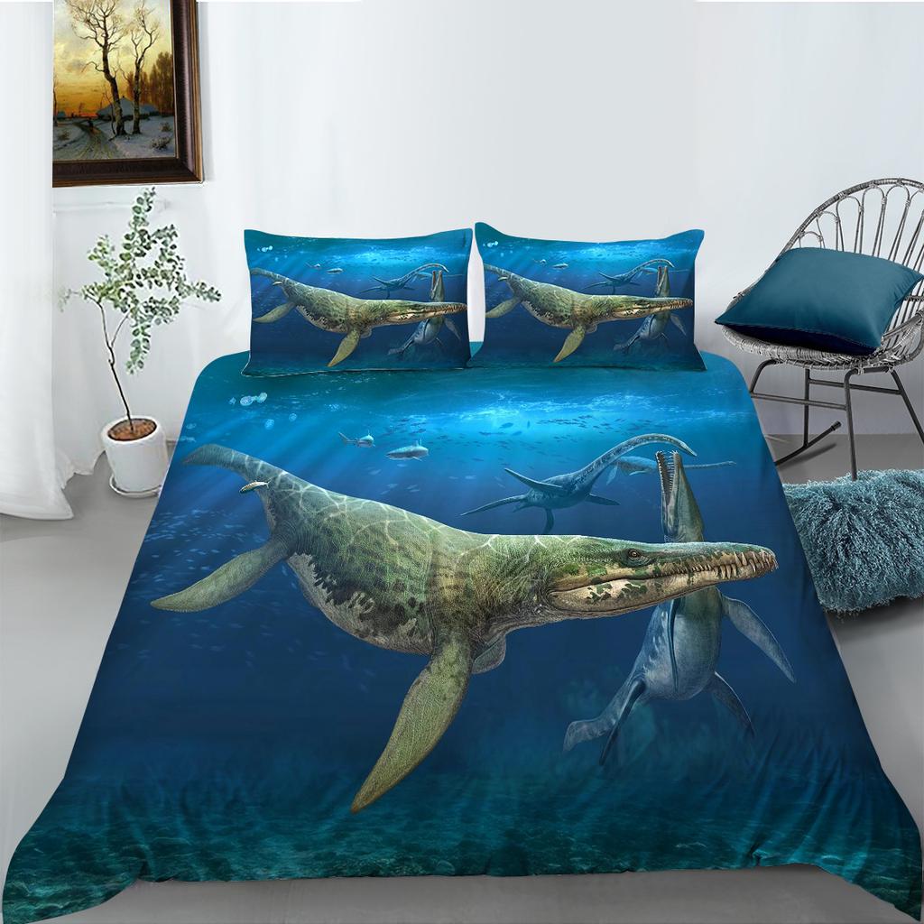 Bettwäsche Zweiteiliges und Dreiteiliges Set Dinosaurier 3D Digitaldruck Polyester