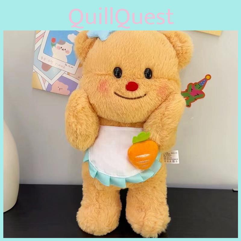 Cute Butter Bear Plush Toys Cartoon Stars Hairpin Apron Doll Gifts Children