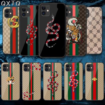 Luxury Fashion Italian Brand Snake Case For iPhone Samsung Galaxy Redmi Note S 17 16 15 14 13 20 24 25 54 Pro Max Ultra Fe Tempered Glass Cover