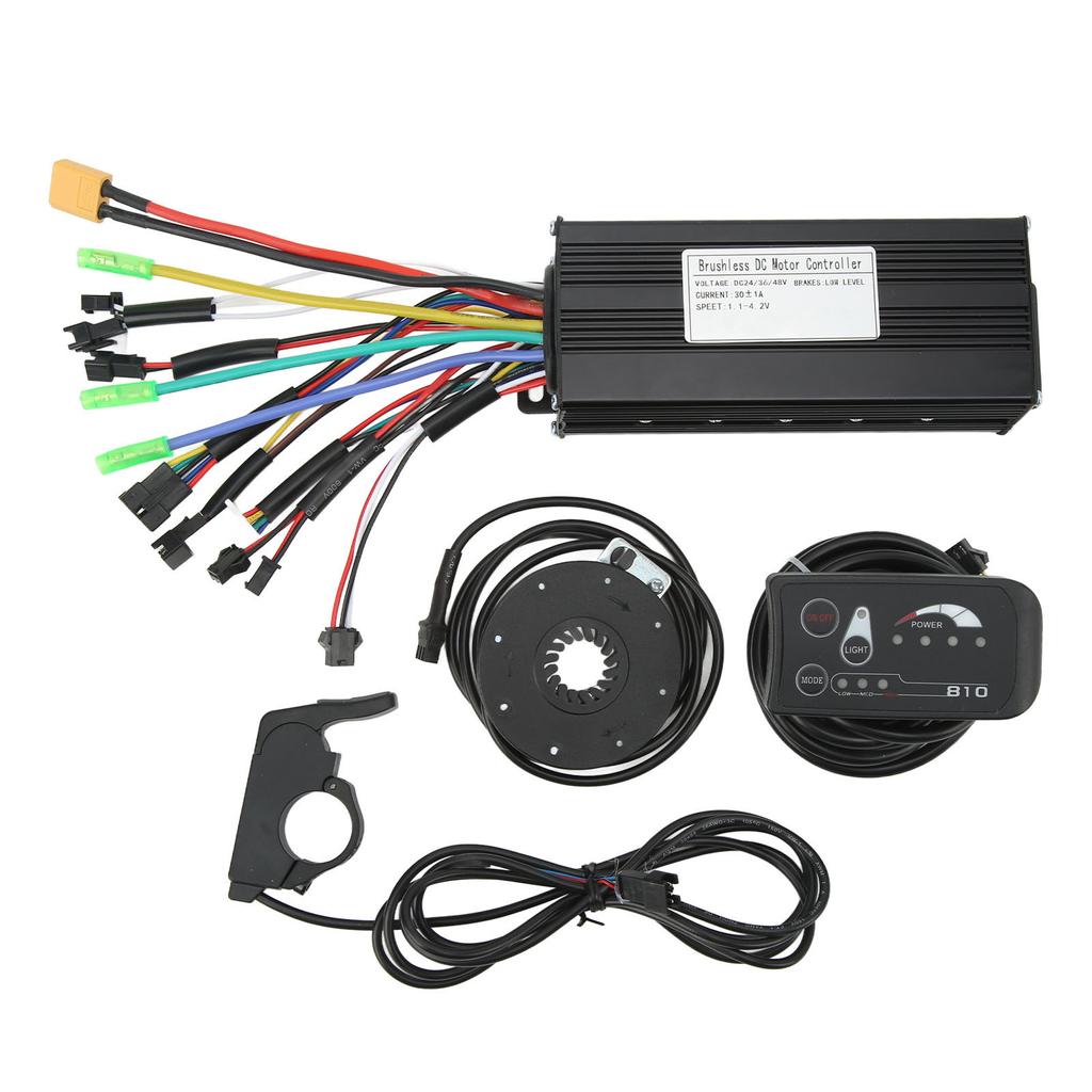 Bicycle Brushless Motor Controller Kit Sine Wave Lithium Power Assisted Retrofit Accessories with Throttle 30A