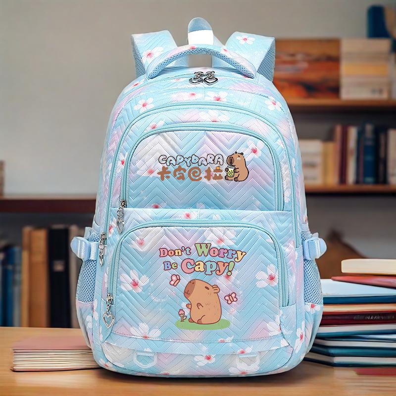 Cute Capybara Boys Girls School Backpack For Teenage Youth Girls Kawaii Student Kids Rucksack Laptop Books Bag Mochila