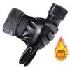 Men'S And Women'S Touch Screen Leather Gloves Winter Warm Waterproof Windproof Piled Thickened Outdoor Motorcycle Riding Gloves