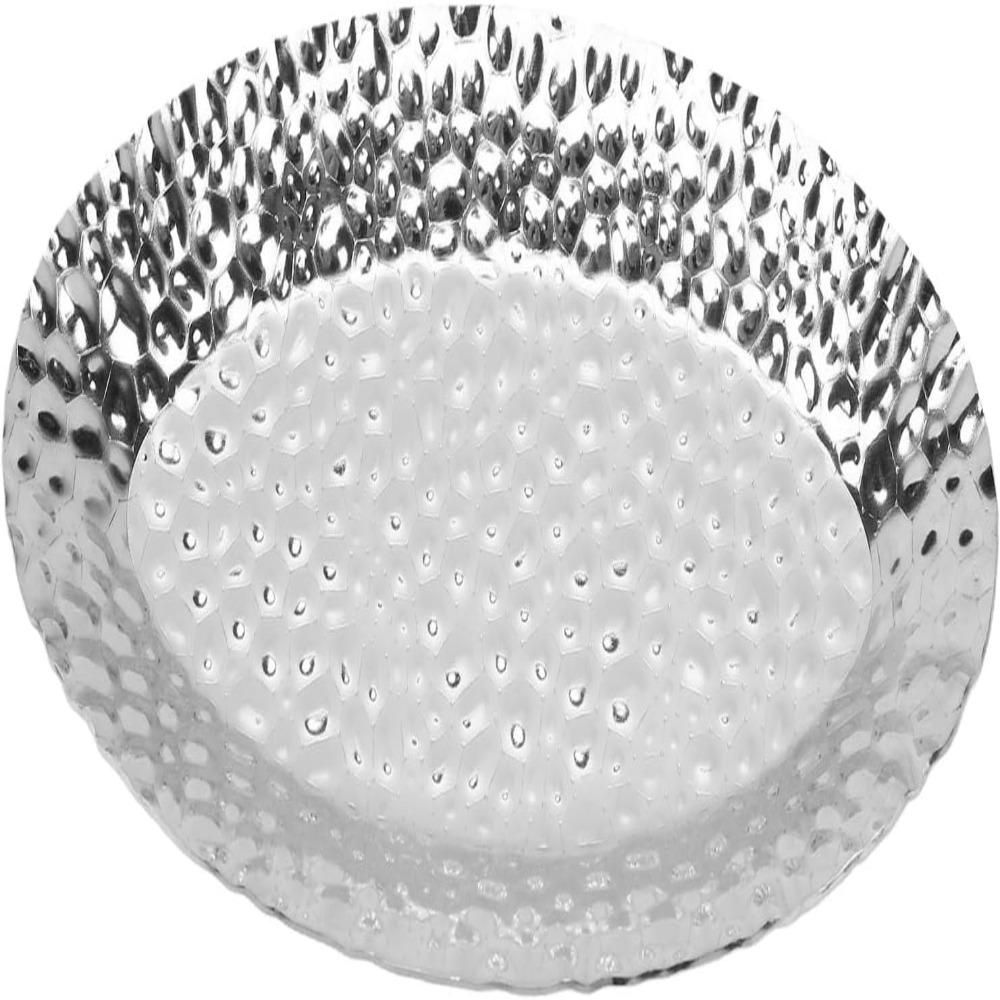 Hammered Texture Decorative Towel Tray Raised Edge Dessert Plates Food Tray  for Kitchen Party