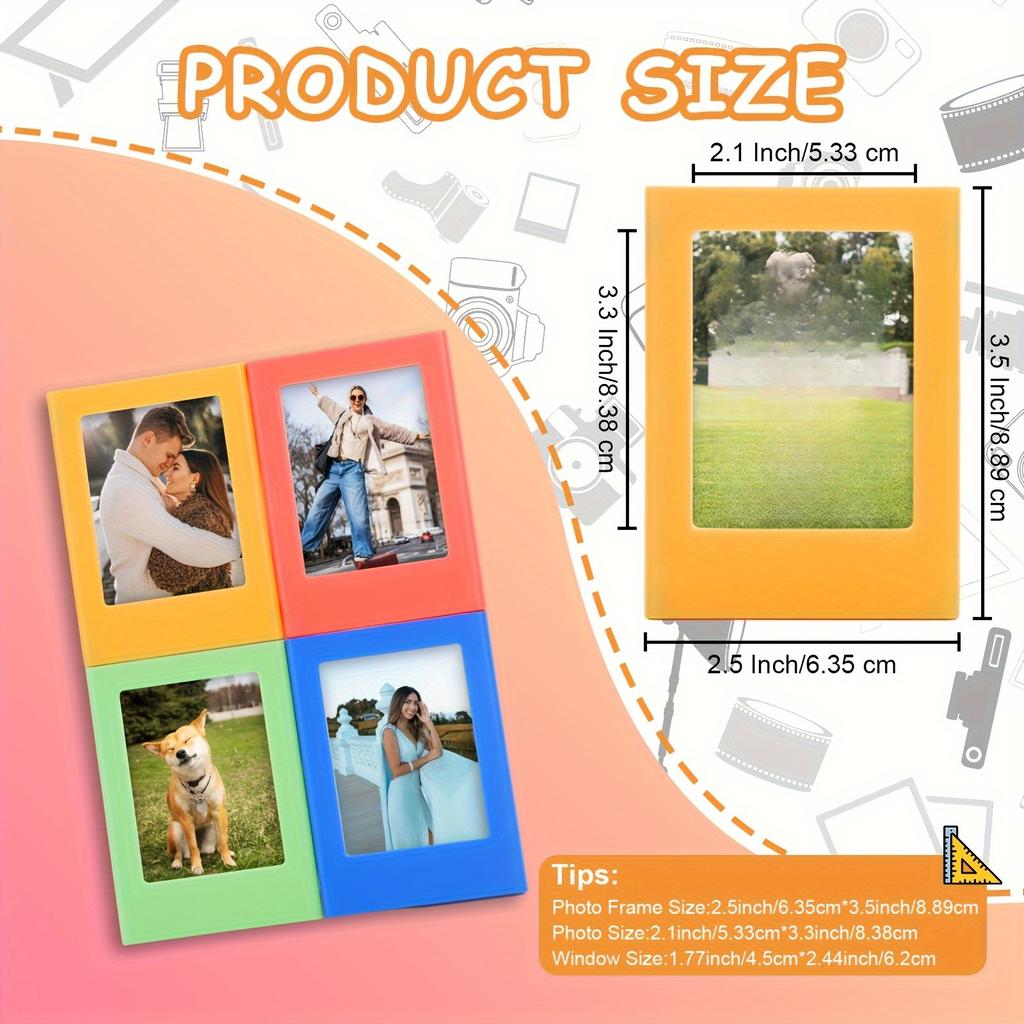 10/5pcs horizontal plastic magnetic photo frame, suitable for Fujifilm film film, photo display, recording beautiful moments