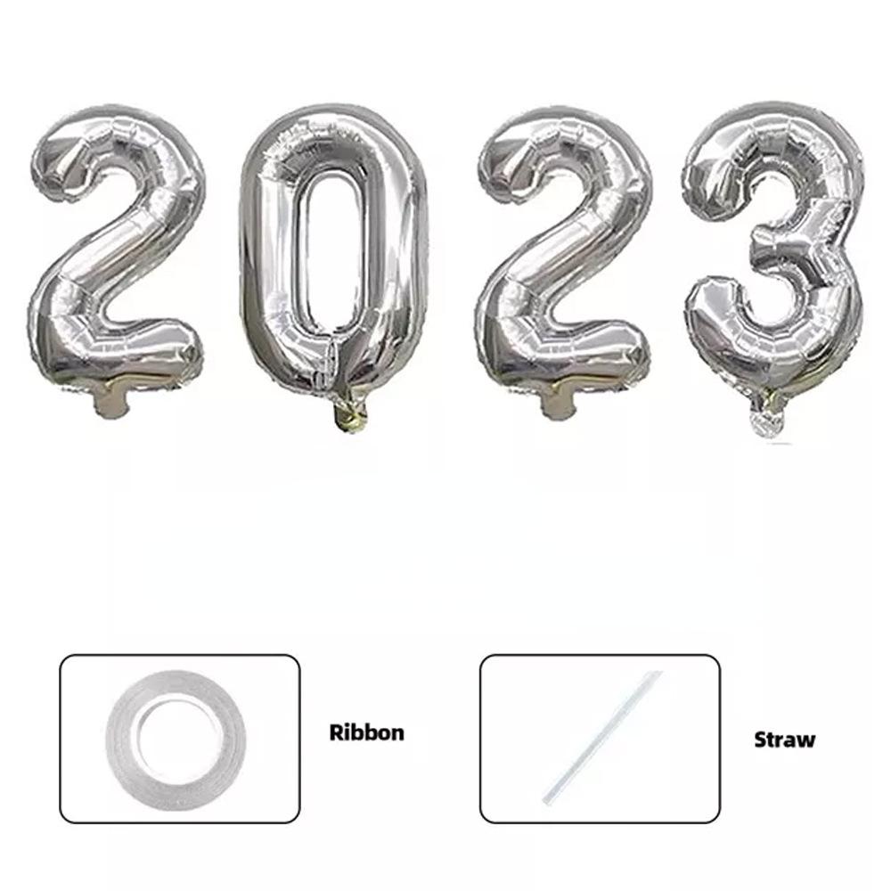 2023 Zahlenballons aus Aluminiumfolie, Weihnachtsdekoration, Zubehör für Neujahr, Navidad, Festival, Party, Jahrestag, Hochzeit, Party-Dekorationen