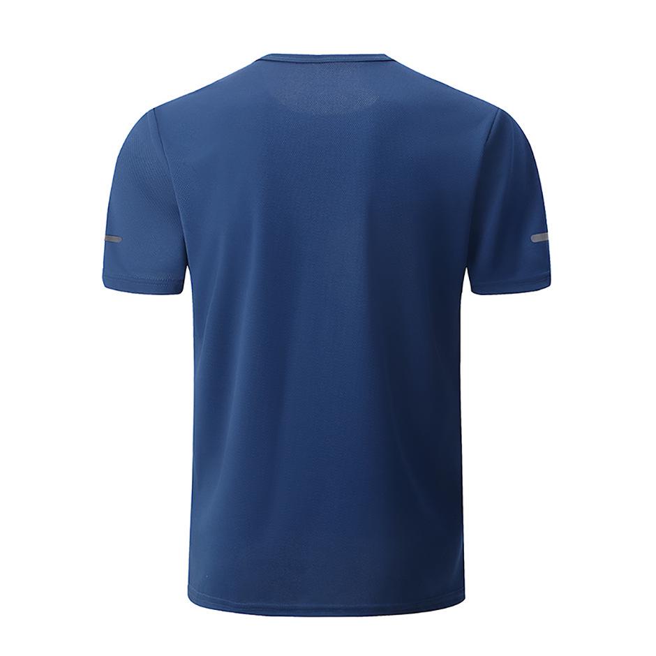 Men's Quick-Dry Solid Color Short-Sleeve T-Shirt for Running, Hiking, and Casual Wear