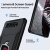 For ROG Phone 5 Case Black Hard Shell with Phone Stand Shockproof Protective Case for Asus ROG5 Gaming Phone