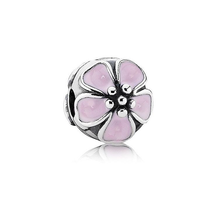 Pandora Cherry Blossom Fixed Clip Bead Unisex Jewelry Pink 791041EN40 Box