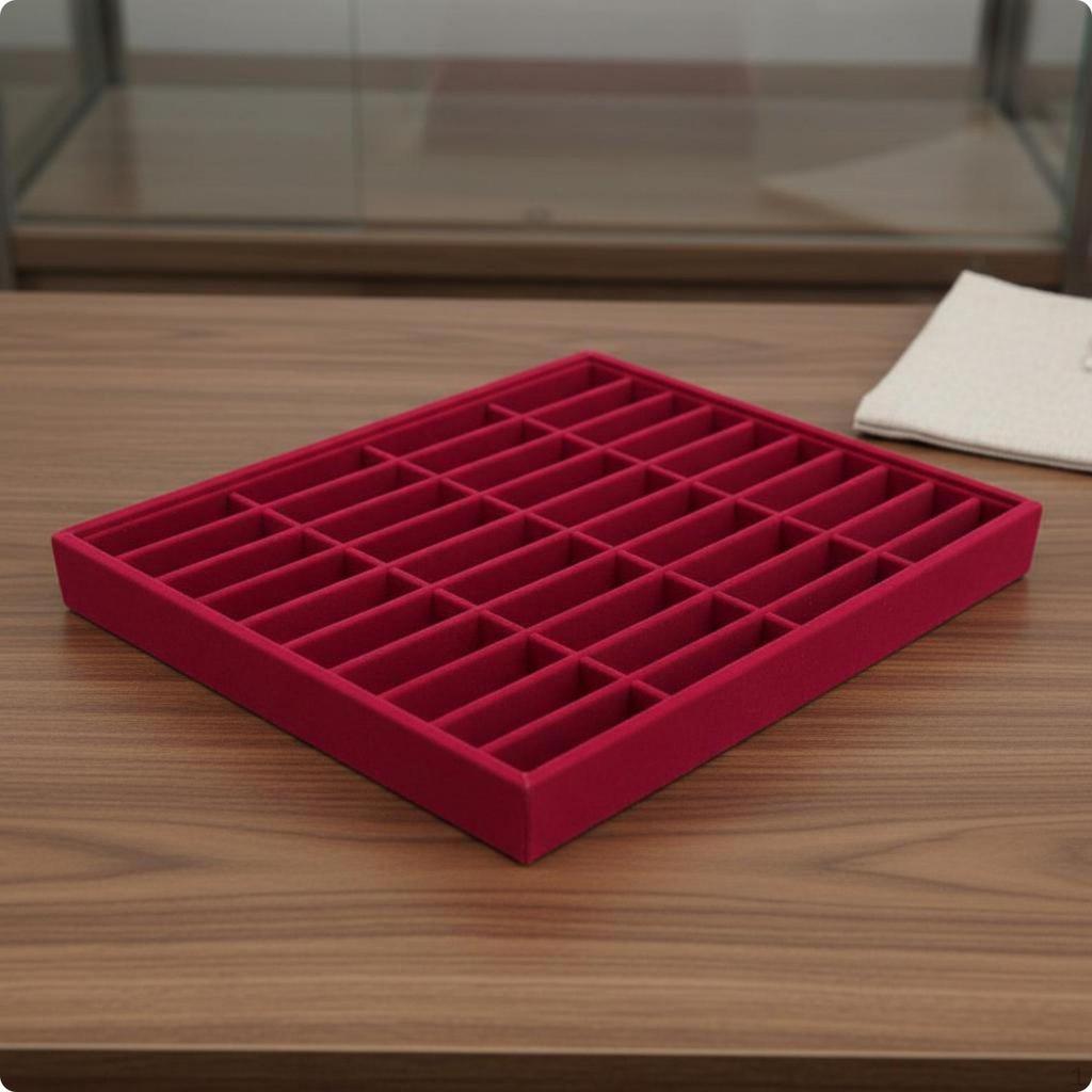 40 Compartment Jewelry Tray Slotted Organizer 40Slot Bracelet Easy To Access Display