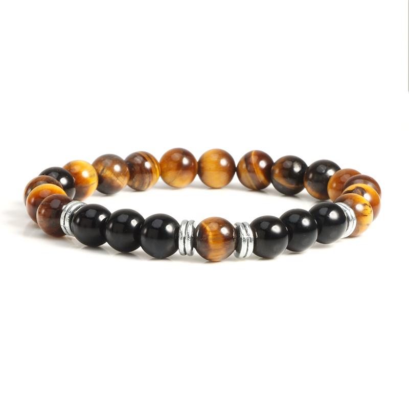 

Hot Natural Stone Bracelet Red Tiger Eyes Beaded Men Women Bracelets Bangles Healing Buddha Rosary Yoga Best Friend Jewelry Gift