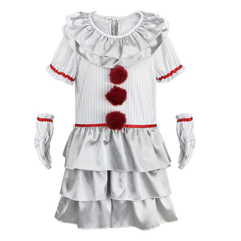 Halloween It Clown Role Playing Costume Set Children Dress For Role Play XXS=110CM