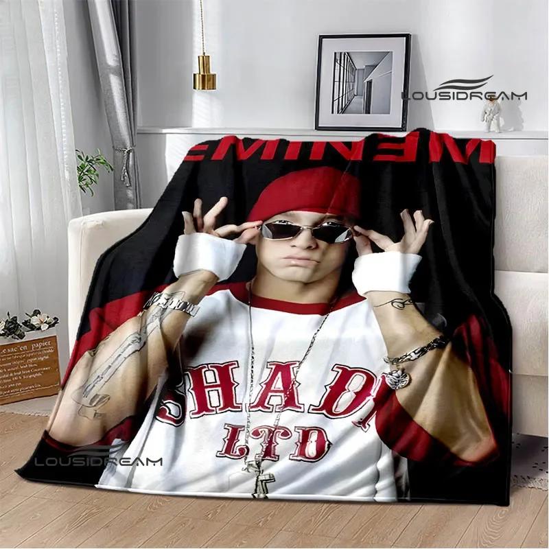 Eminem Hip -hop Singer Printing Blanket Warm Blanket Flannel Blanket Picnic Blanket Blankets for Beds Birthday Gift