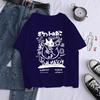 New Men Women Cartoon T-Shirts Harajuku Kawaii Cat Printed Short Sleeve Tees Couple Streetwear Clothes Y2K Tops Graphic T Shirts