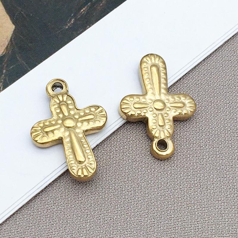 2Pcs Stainless Steel Charms Pendants For Cross Charms For Jewelry Making Supplies Christ Bracelet Necklace Earrings Accessories