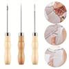 1 Pcs Solid Wood Round Hole Cone With Hook Drill Needle With Hole Shoe Cone DIY Handmade Leather Shoe Cone Tool