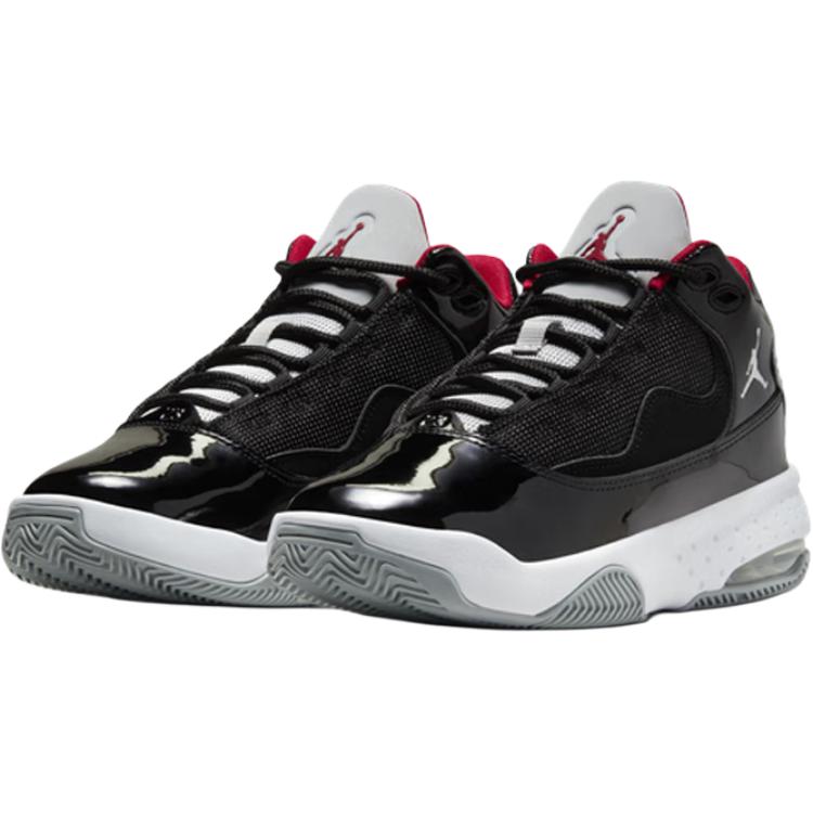 Jordan Max Aura 2 Slip Resistant Abrasion Resistant Mid top Children's Basketball Shoes Black Unisex CN8094-006