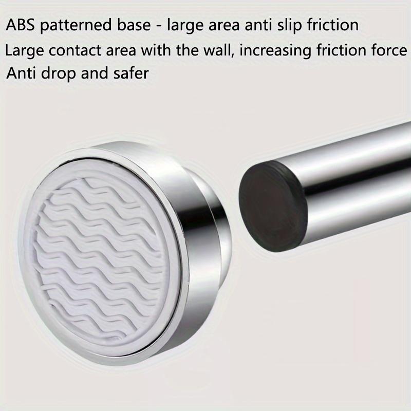 1pc Non-Perforated Telescopic Stainless Steel Rod - Universal for Bathroom Shower Curtain, Balcony Drying, Wardrobe & Bedroom Curtain Hanging