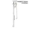 Salircon Exquisite Crystal Long Tassel Chain Ear Cuff Ear Clip Women Romantic No Piercing Clip Earrings Fashion Jewelry Wedding