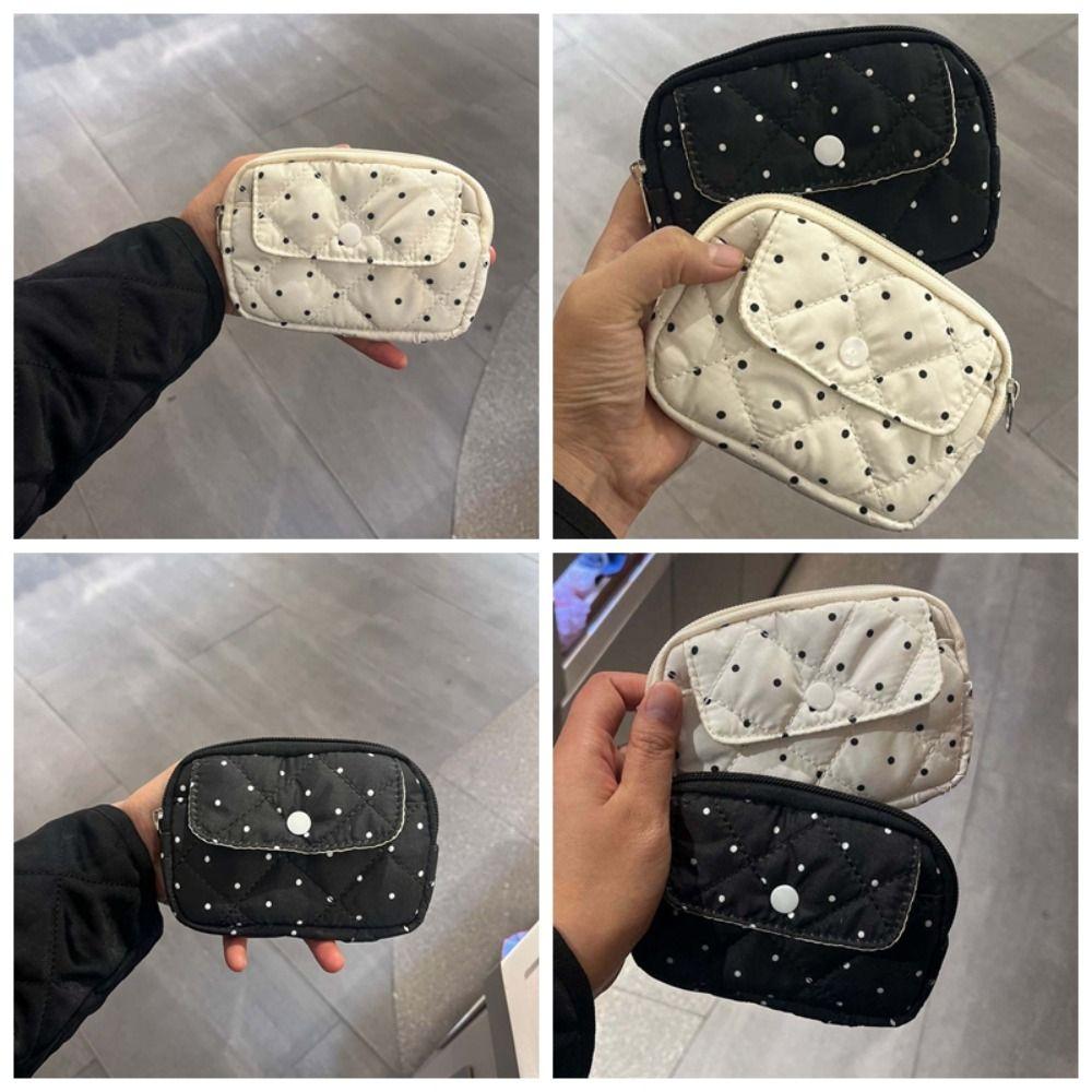 Polka Dot Tampon Storage Bag Large Capacity Pouches Bag Organizer Portable Cotton Coin Purse Daily