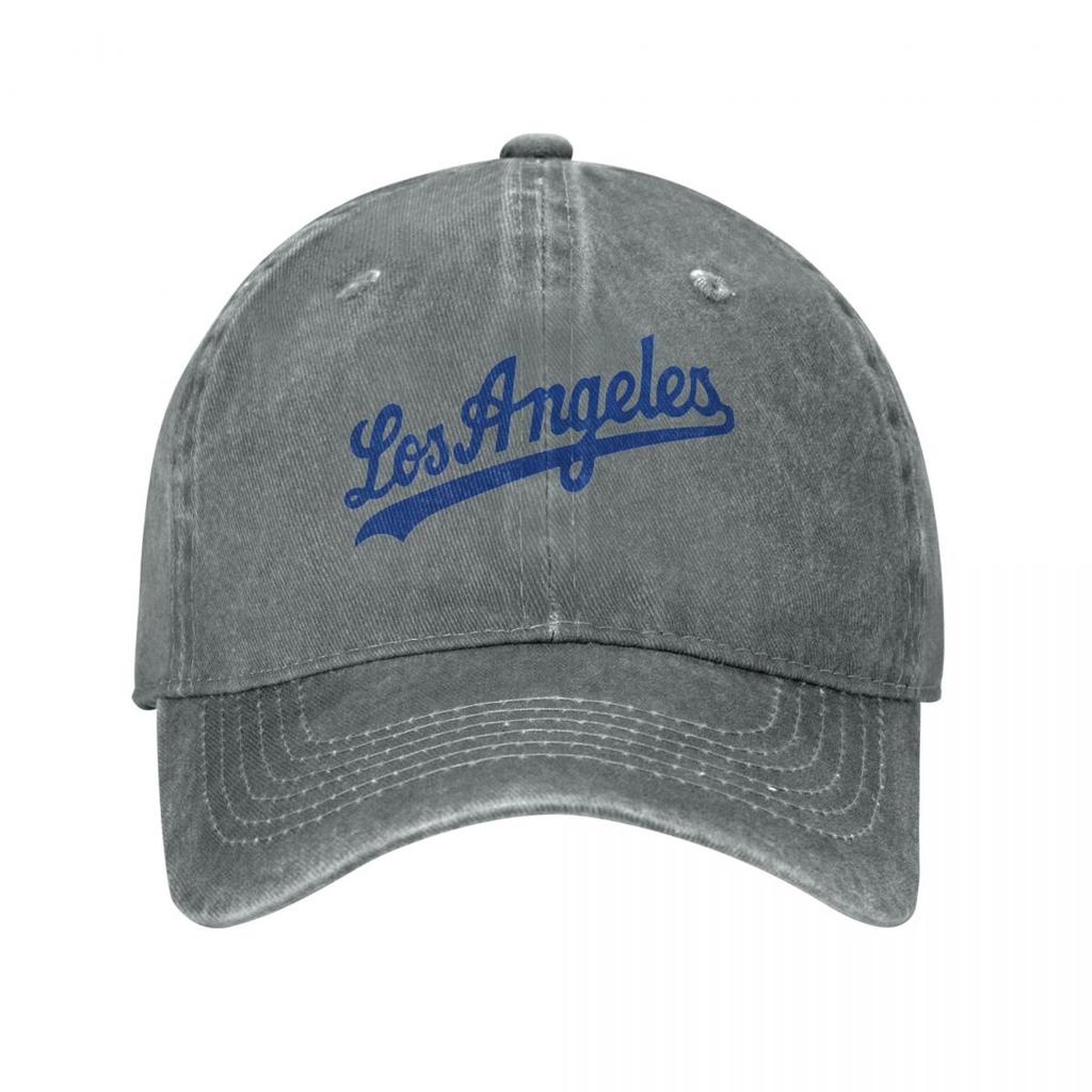 Retro It's Time To Los Angeles City Baseball Caps Unisex Style Distressed Denim Sun Cap Outdoor Activities Caps Hat