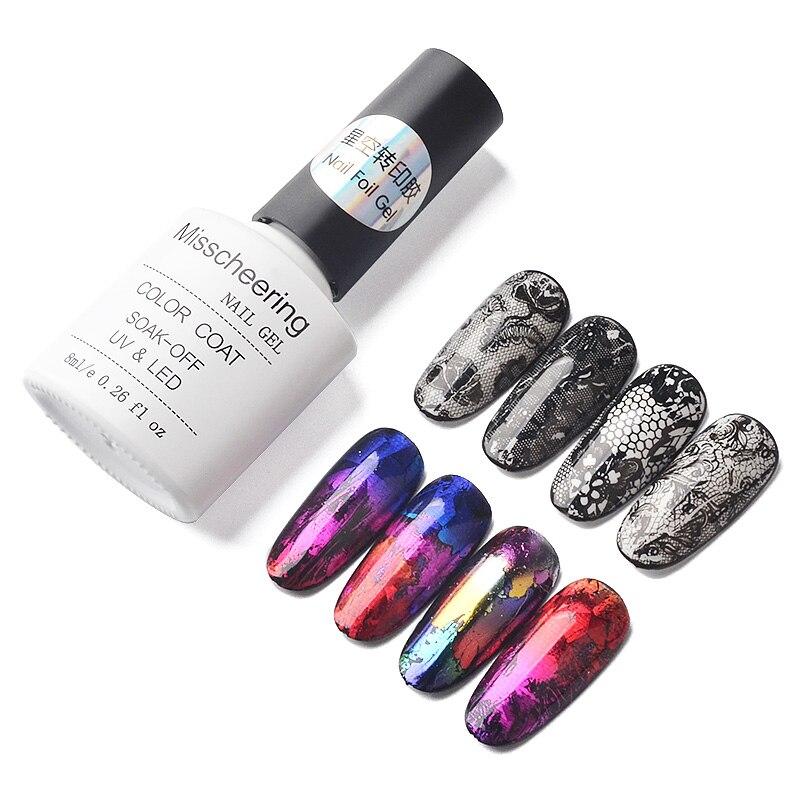 8ML folia na paznokcie klej samoprzylepny naklejka gwiaździste niebo Transfer środowiskowy roślinny klej do paznokci żelowy lakier UV akcesoria do manicure
