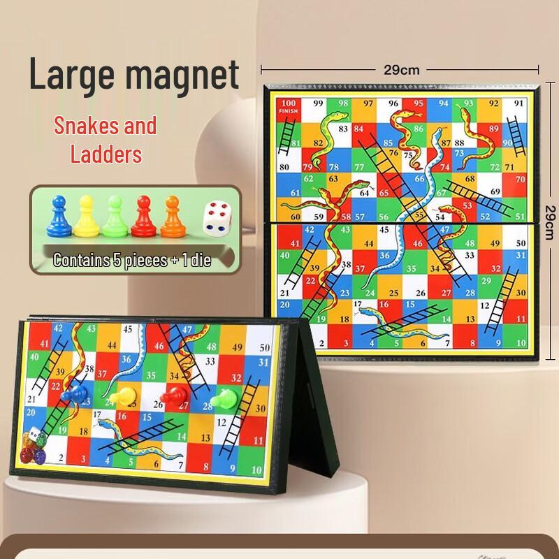 Multifunctional Magnetic Snake Ladder Board Game Set