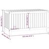 VidaXL Boîte de rangement de jardin Noir 121x55x64 cm Bois massif pin 823847