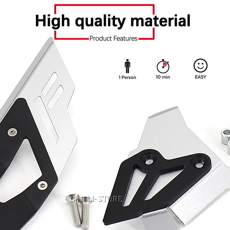New Black Titanium Left Right Heel Guard Foot Peg Bracket Rear Set Fits For BMW F650GS F700GS F 650 700 GS F800GS F 800 GS ADV