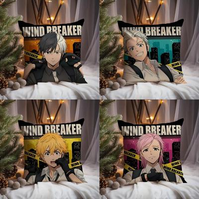 W-Wind Breaker Anime Cushion Cover Premium Comfort Reversible Pillow Cove -Two In One Design for Any Room & Car Interior