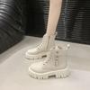 Thick-soled Martin boots for women's 2025 summer and autumn new love sweet and cool single boots fried street small high-heeled short boots