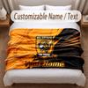 Hull FC Printed Flannel Blanket Custom Name Text Soft Warm Throw For Bedroom Holiday Gift