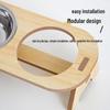Stainless Steel Pet Bowl Stand: Cat & Dog-Friendly, Anti-Spill, Neck Protection, 2-in-1 Design for Food & Water