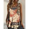 Summer Ladies 3D Printed Sleeveless T-Shirt Fashion Versatile Breathable Trend Casual
