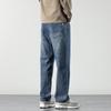 Straight jeans men's blue loose wide-leg casual pants spring and autumn popular versatile men's pants trousers