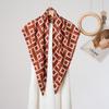 Retro Old Money Wind Triangular Scarf Neck High-end Scarf Decorative Wear Waist Seal Belt Imitation Silk Triangular Silk Scarf