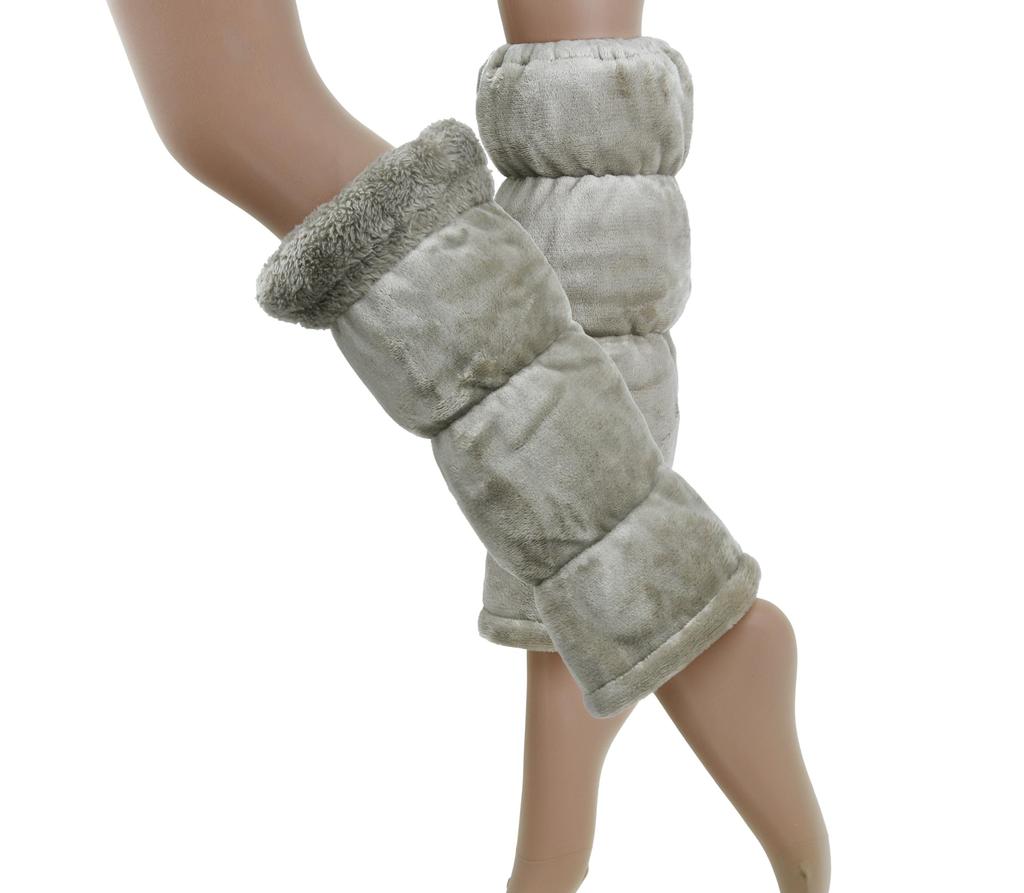Leg Above the Boa Lining Not Greige [Broccoli House] Women's Warmers, Fluffy, Knee, Material, Thick, Long, Loose, Constricting, Warm, Men's, Unisex,