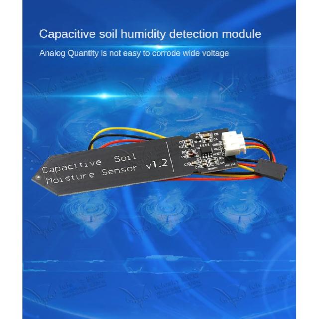 Capacitive Soil Moisture Sensor Module Not Easy To Corrode Wide Voltage Wire 3.3~5.5V Corrosion Resistant W/ Gravity for Arduino